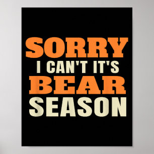 Funny Bear Junting Poster