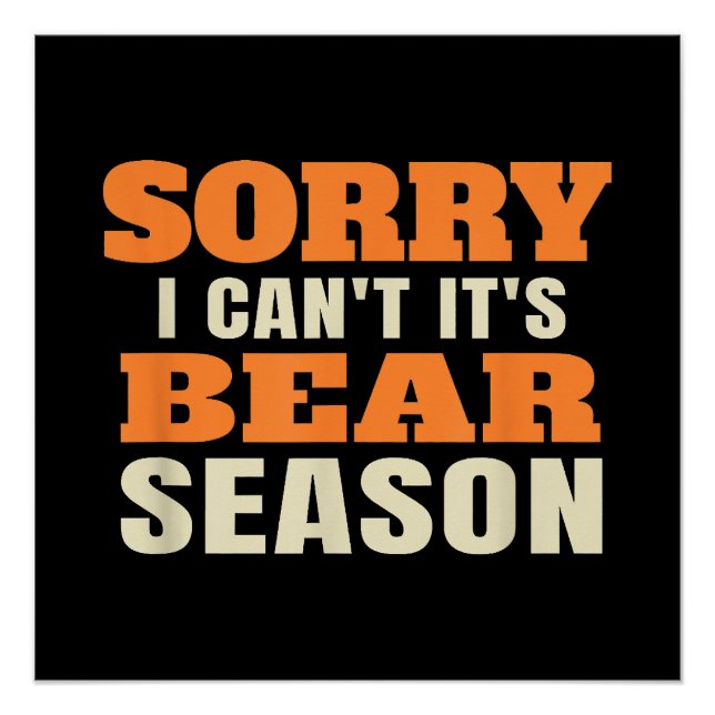 Funny Bear Junting Poster (Vorderseite)