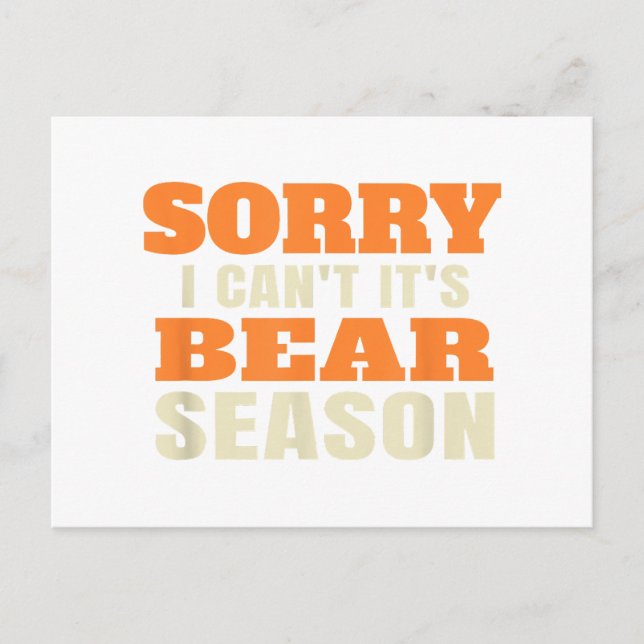 Funny Bear Junting Postkarte (Vorderseite)