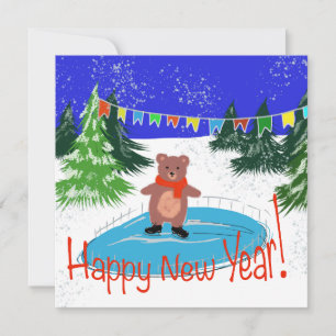 Funny bear Skaten