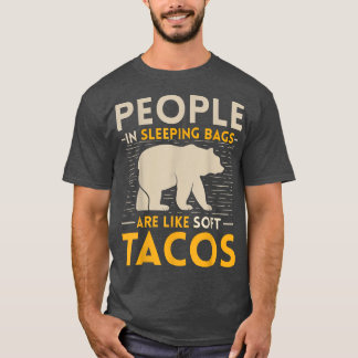 Funny Bear Tacos Geschenk Schlafen T-Shirt