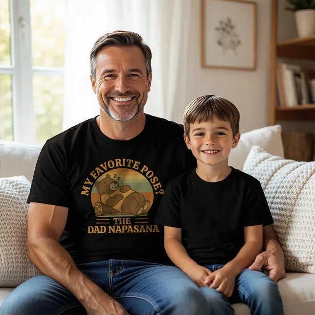 Funny Bear Vater Napasana Yoga T - Shirt (Von Creator hochgeladen)