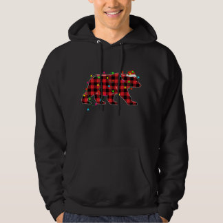 Funny Bear Weihnachtsbaum Rote Karierte Weihnachts Hoodie