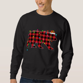 Funny Bear Weihnachtsbaum Rote Karierte Weihnachts Sweatshirt
