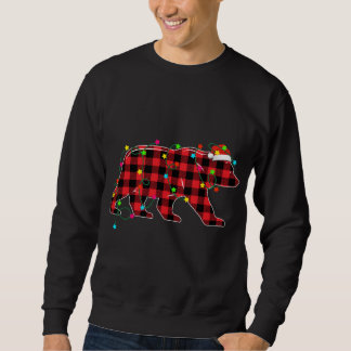 Funny Bear Weihnachtsbaum Rote Karierte Weihnachts Sweatshirt