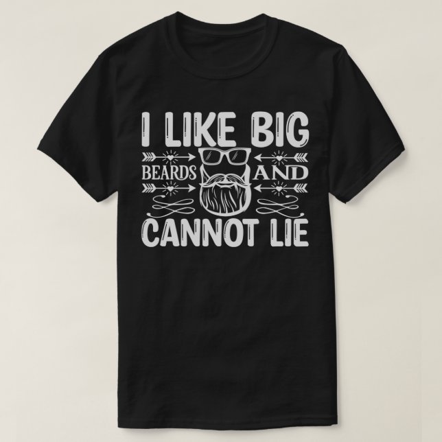 Funny Beard Geschenke mag ich große Bärte und kann T-Shirt (Design vorne)