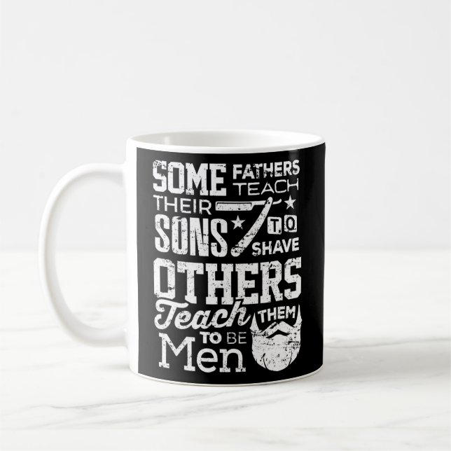 Funny Beard Vater Vater Teach Son zu Shave Daddy Kaffeetasse (Links)
