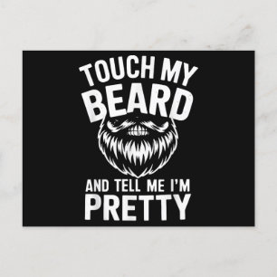Funny Beard Zitat Touch mein Bart und sagen Sie mi Feiertagspostkarte