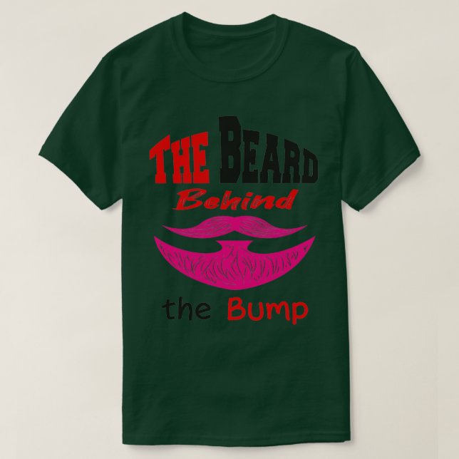 Funny Beard Zittern Sie den Bart hinter dem Hügel T-Shirt (Design vorne)