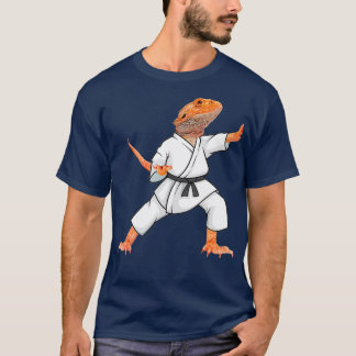 Funny Bearded Drachen tun Karate Samurai Ninja T-Shirt
