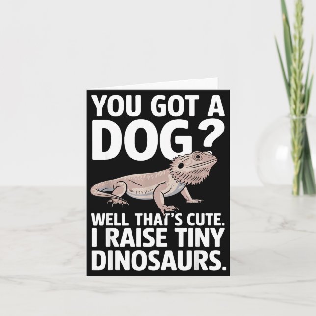 Funny Bearded Dragon Art For Men Women Bearded Dra Karte (Vorderseite)