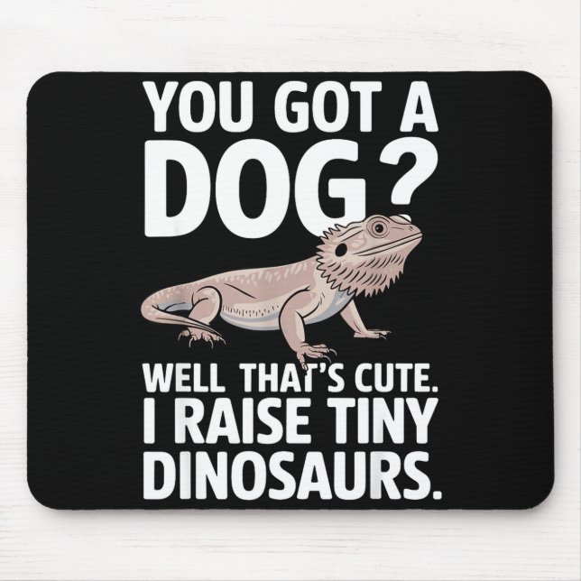 Funny Bearded Dragon Art For Men Women Bearded Dra Mousepad (Vorne)