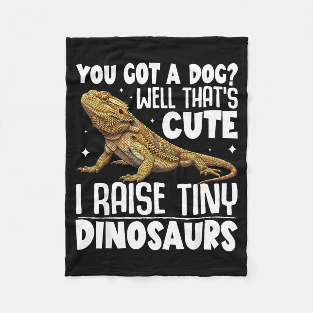 Funny Bearded Dragon Shirt For Men Women Lizard Lo Fleecedecke (Vorderseite)