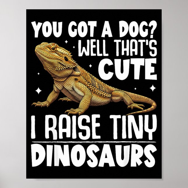 Funny Bearded Dragon Shirt For Men Women Lizard Lo Poster (Vorne)