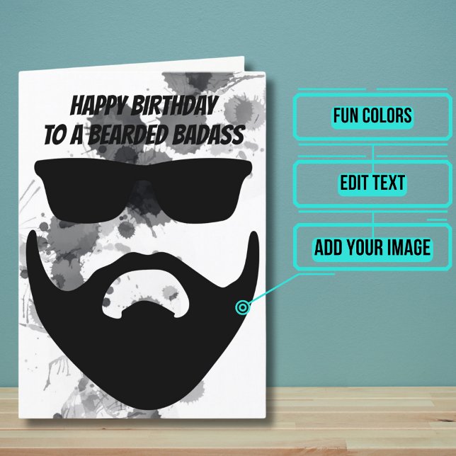 Funny Bearded Friend Geburtstag Karte (This funny card is specifically for the friend in your life with the awesome beard. )