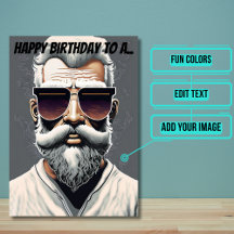 Funny Bearded Typ Geburtstag mit Sonnenbrille