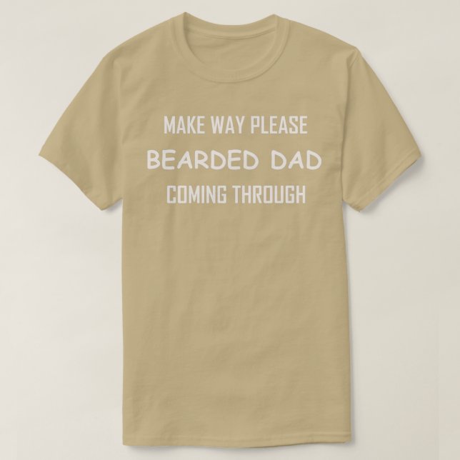 Funny Bearded Vater Gift T-Shirt (Design vorne)