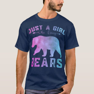 Funny Bears Lover Girls Nur ein Mädchen, das die L T-Shirt