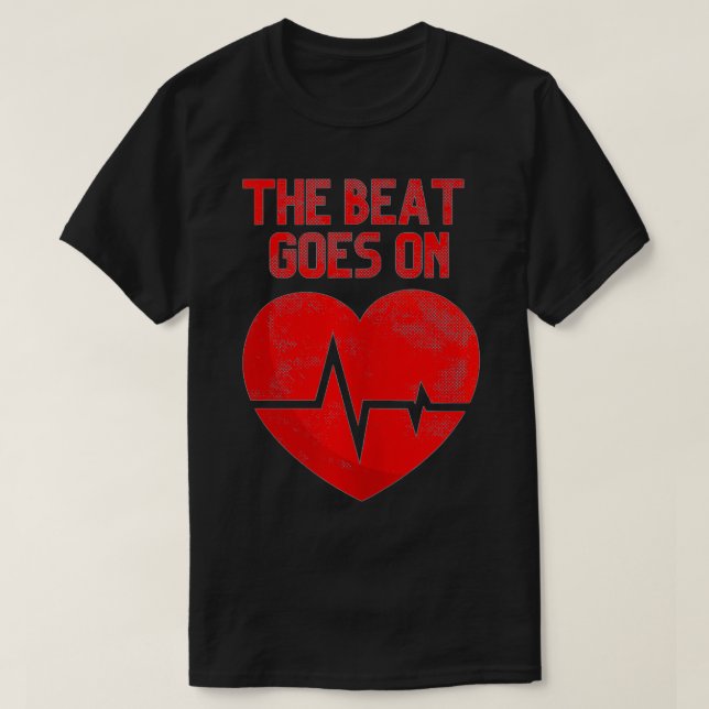 Funny Beat geht auf Open Heart Operation Erholung  T-Shirt (Design vorne)