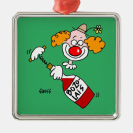 Funny Beaujolais Wine Cartoon Oenophiles Weihnacht Ornament Aus Metall