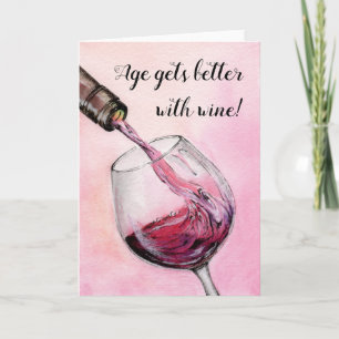 Funny Beautiful Watercolor Malerei Geburtstagskart Karte