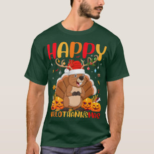 Funny Beaver Animal Lover Happy Beaver HalloDanke T-Shirt