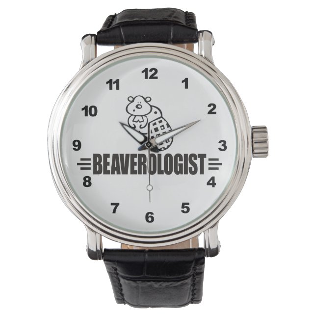 Funny Beaver Armbanduhr (Vorderseite)