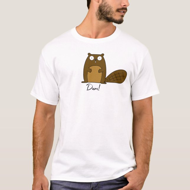 Funny Beaver Dam T-Shirt (Vorderseite)