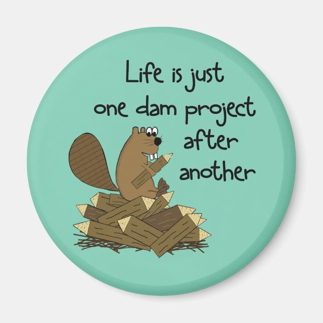 Funny Beaver Do-it-Yourselfer Magnet (Vorne)