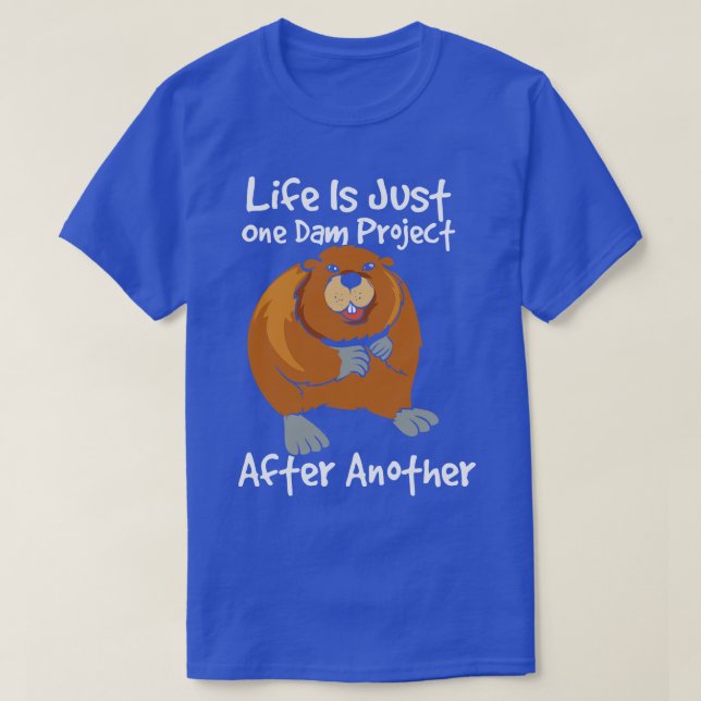 Funny Beaver Projektleiter T-Shirt (Design vorne)