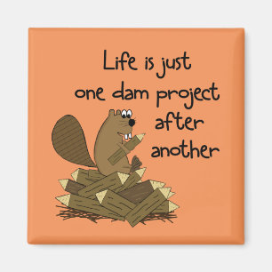 Funny Beaver Work Issues Magnet