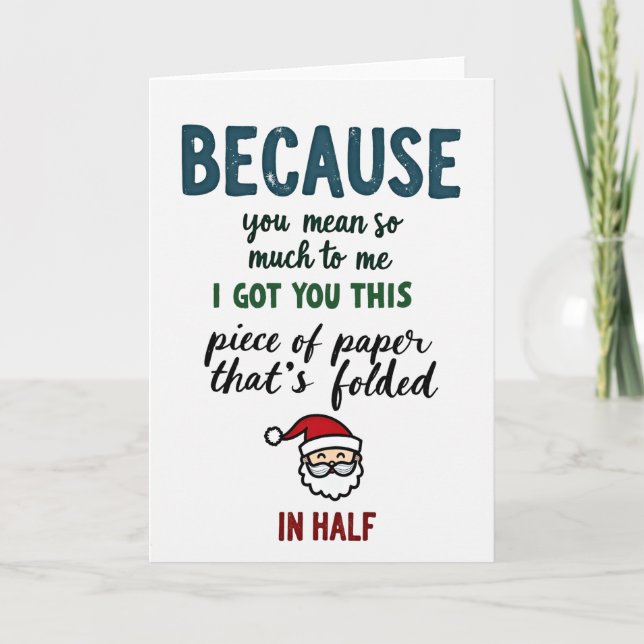 Funny Because You Mean So Much Greeting Card Karte (Vorderseite)