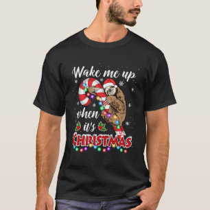 Funny Bed Sleeping Faulenzer Weihnachten Pajama To T-Shirt