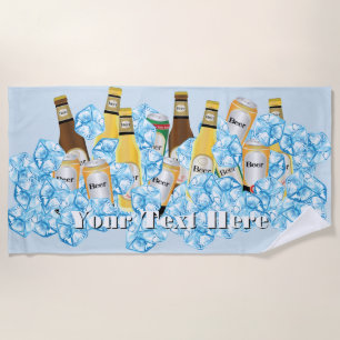 Funny Bee and Ice for Beer Lovers Strandtuch
