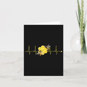 Funny Bee Heartbeat Natur Buzzing Insect Lov Karte