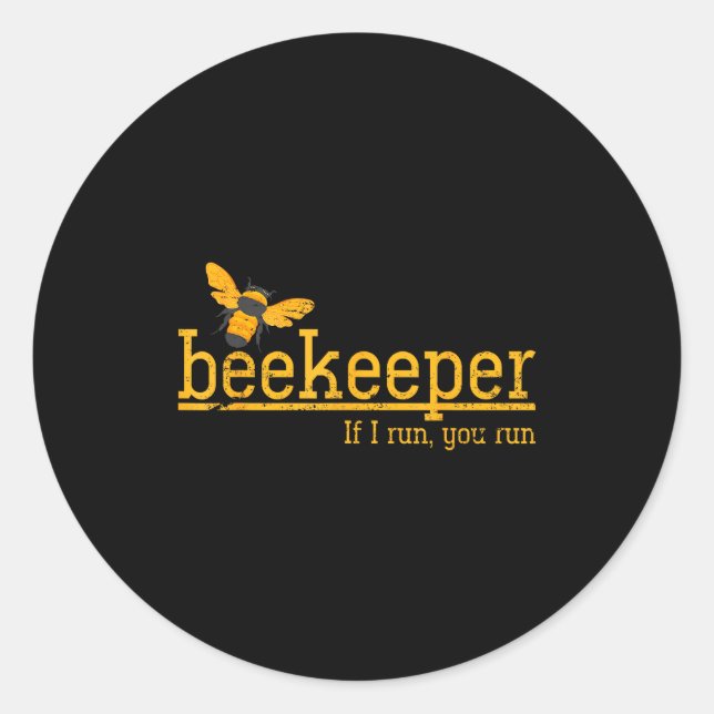 Funny Bee Hive Honey Lover Gift Beekeeper  Runder Aufkleber (Vorderseite)