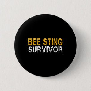 Funny Bee Sting Survivor Kids Bee Keeper wird gut Button