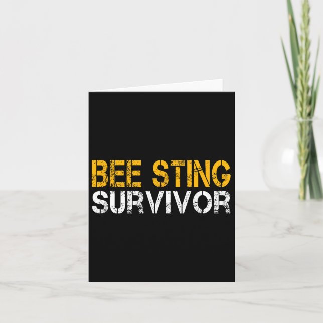 Funny Bee Sting Survivor Kids Bee Keeper wird gut Karte (Vorderseite)
