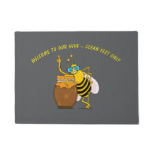 Funny Bee Welcome Doormat | Nur saubere Füße