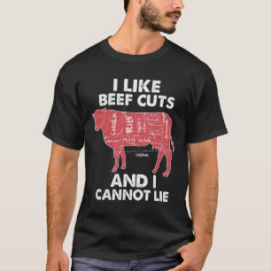 Funny Beef Cuts Chart I Grillen Butcher T-Shirt