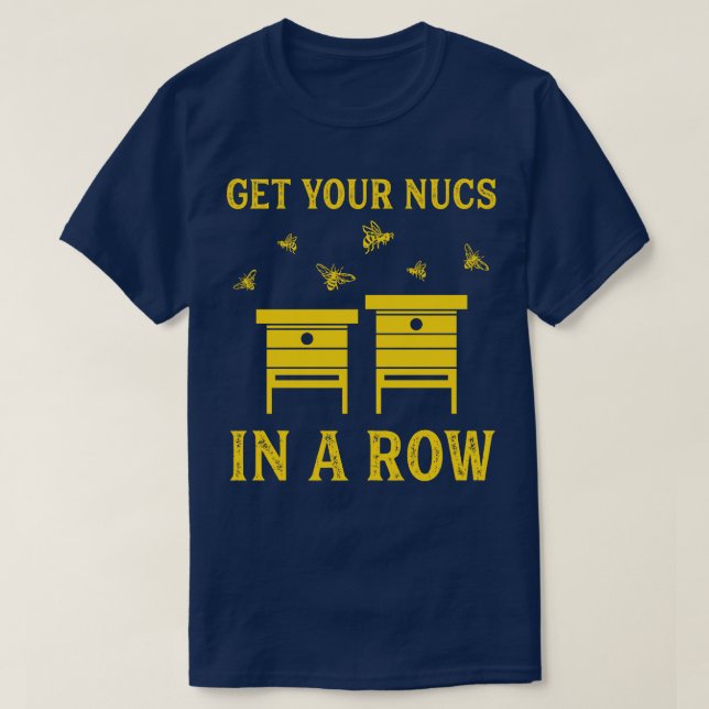 Funny Beekeeping Bees Hive Nucs T-Shirt (Design vorne)