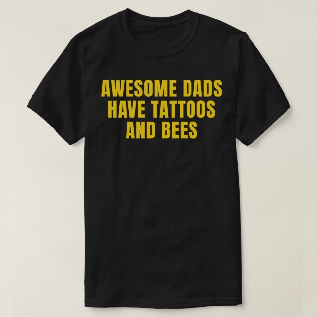 Funny Beekeeping Vater Tattoos T-Shirt (Design vorne)