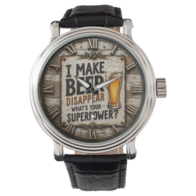 Funny Beer  Armbanduhr (Vorderseite)