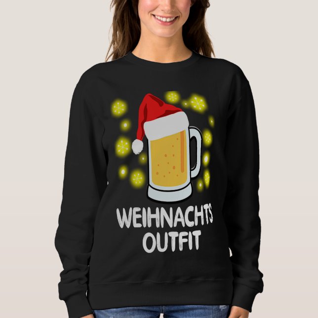 Funny beer Christmas outfit men's motif Christmas  Sweatshirt (Vorderseite)
