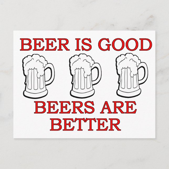 Funny Beer Design Postkarte (Vorderseite)