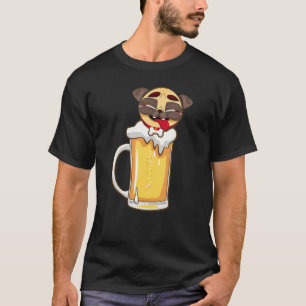 Funny Beer Dog Eigentümer Mops Beer Pitcher Drink T-Shirt