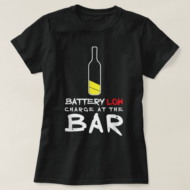 Funny Beer Drink Gebühr am Bar Alkohol für T-Shirt (Design vorne)