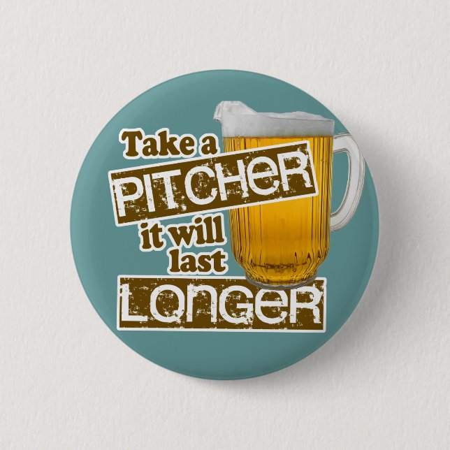Funny Beer Drink Parody Button (Vorderseite)
