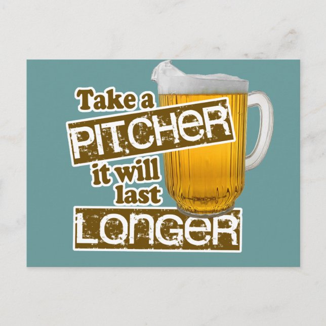 Funny Beer Drink Parody Postkarte (Vorderseite)