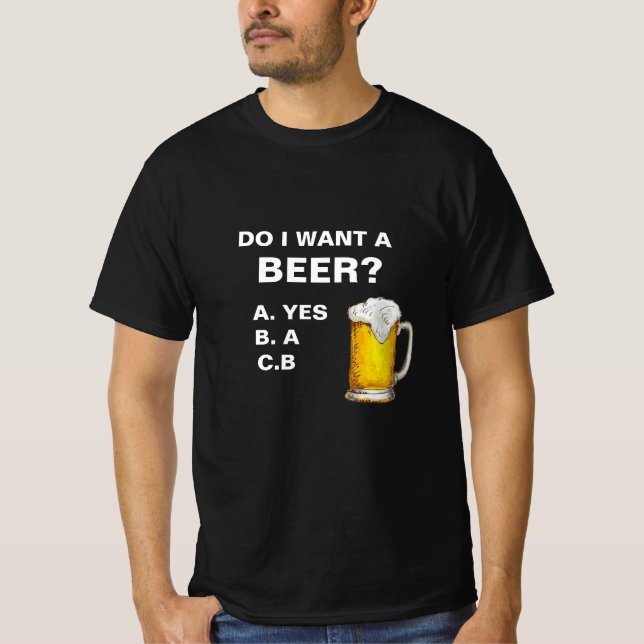 Funny Beer Drink T-Shirt (Vorderseite)